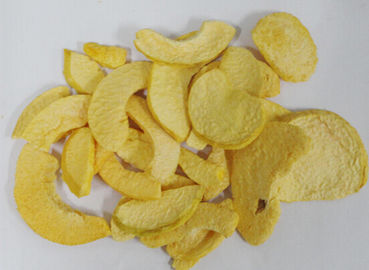 Düşük Yağ Dondurularak Kurutulmuş Meyve, Sarı Kurutulmuş Şeftali Cipsleri% 0.3-0.5 Sitrik Asit