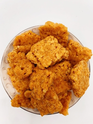 Tuzlu Yumurta Sarısı Kuru Et Floss Yapışkan pirinç kraker karışımı Zengin ve yumuşak kokulu Hızlı pirinç kızarmış pirinç kabuğu Guoba