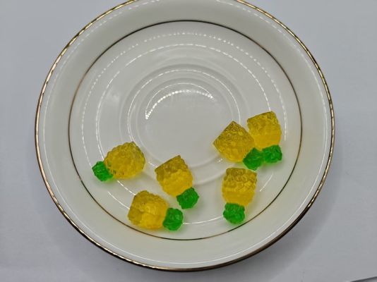 Orijinal Özelleştirilmiş Tat İçin Ananas Aromalı 3D Probiyotik Dolgulu Yumuşak Şeker