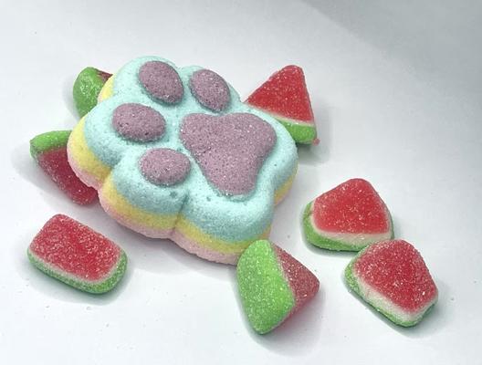 Sevimli Patiler & Minik Kavun Kıkırdamaları – Sevimli Kedi Ayak İzi & Mini Karpuz Çiğneme Şekeri Karışımı