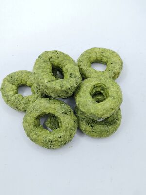 Matcha Hırıltılı Yüzükler - Rahatlatıcı Matcha & Taneler Füzyonu, Hafif Hırıltılı Yüzük Şekilli Atıştırmalık, Her Fırsat için Günahsız Çok yönlü