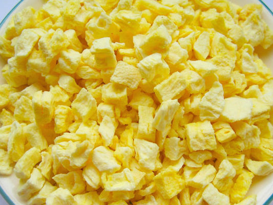 Besleyici Freeze Kurutulmuş Meyve, Freeze Kurutulmuş Ananas Ham Meyve Lezzet