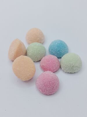 Pastel Renkli Çiğnenebilir ve Yumuşak Karışık Meyve Aromalı Sakızlar Soya Fasulyesi Çerezleri