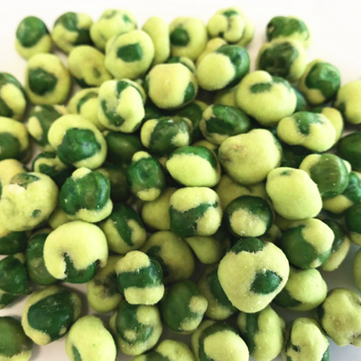 Popüler Toptan Vegan Sarı Wasabi Lezzet Kızarmış Kaplamalı Yeşil Bezelye Aperatif Yiyecekler